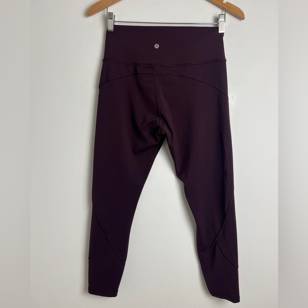 Lululemon Women's Size 10 In Movement Tights Everlux Leggings In Black Cherry - Picture 9 of 12